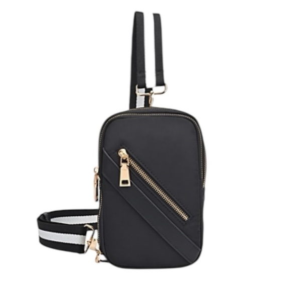 Sol & Selene Unisex Accolade Convertible Black Belt & Crossbody bag - Picture 1 of 5
